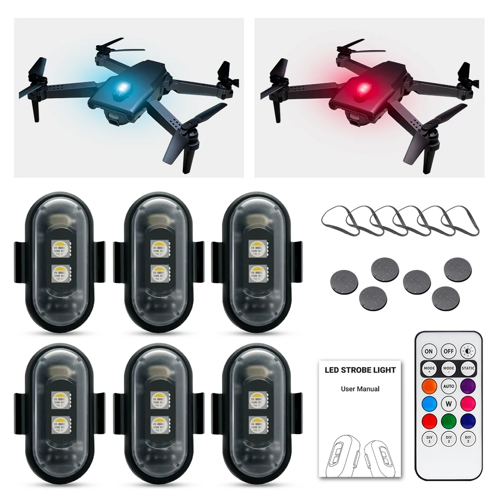 Стробоскоп для мотоцикла, RGB  – обзор и цена Drone Led Light